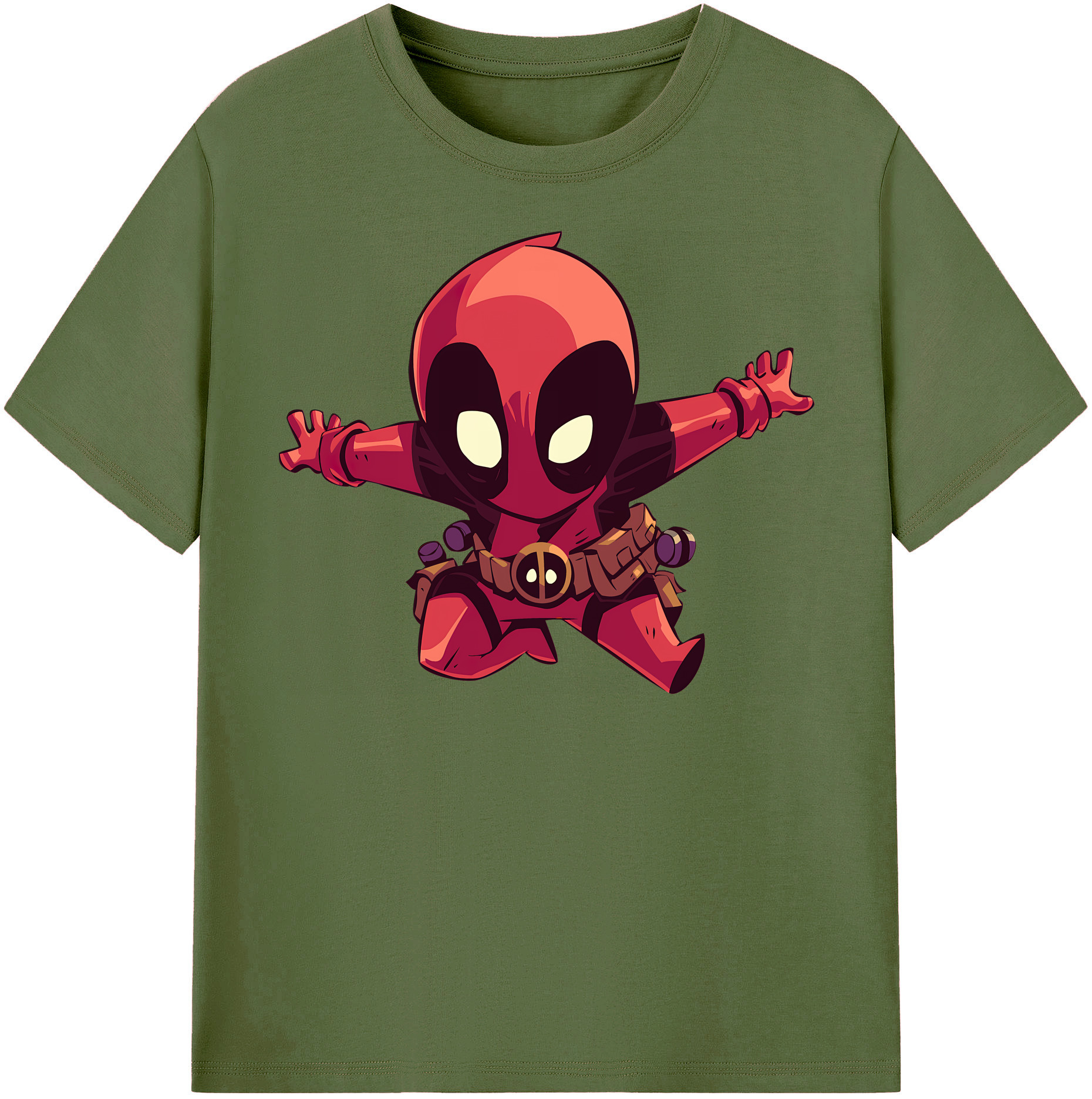 （画像用） Deadpool デッドプール 綿100％半袖Tシャツ（フロントプリント）